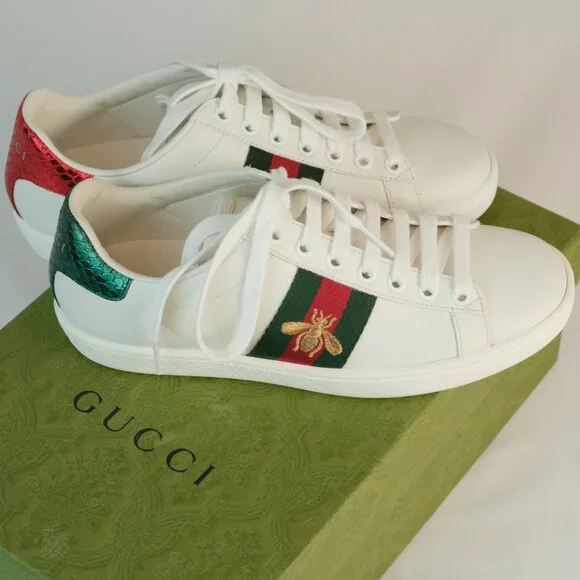 Gucci Ace Bee Sneakers, White, EU 35 - Picture 8 of 9